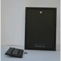 Skrzynka na listy przelotowa , montowana w panelu lub drzwiach kolor  czarny